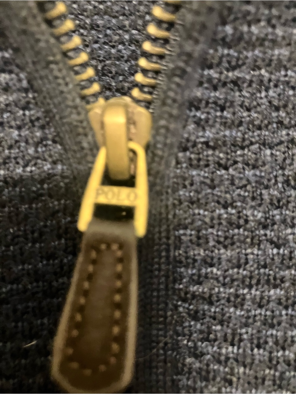 Polo Ralph Lauren 100% Merino wool Textured Quarter-Zip Sweater in navy blue XL - Picture 4 of 10